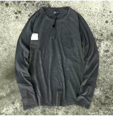 Sincerely made cotton good workmanship autumn new solid color bamboo cotton men's long sleeve t-shirt round neck F54