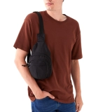 Спортивная сумка через плечо подходит для мужчин и женщин для отдыха, черная сумка на одно плечо, нагрудная сумка