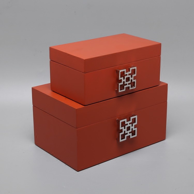 New Chinese modern Nordic American creative wood jewelry box decoration Hotel model room Home bedroom soft decoration