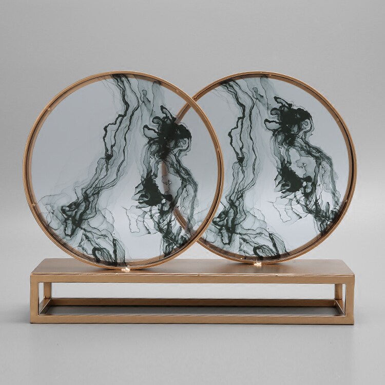 New Chinese Modern Home Furnishing Creative Acrylic Metal Pendulum Like board TV cabinet Xuan Guan Soft Adornment