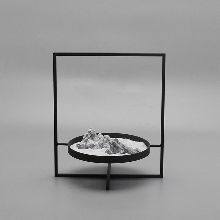New Chinese style Modern Zen Wrought Iron Art Fake Mountain Micro Landscape Decoration Swing Decoration Living Room Book Room Office Craft Gift Pendulum Decoration