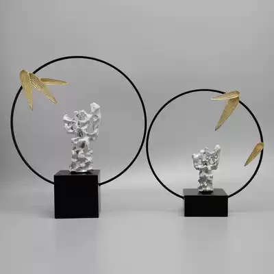 Modern new Chinese style creative wrought iron ceramic crafts decoration model room Hotel villa home soft decoration