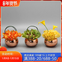 Silk flower simulation flower ornaments indoor desktop Nordic style conference table flower modern simple hydrangea photo props