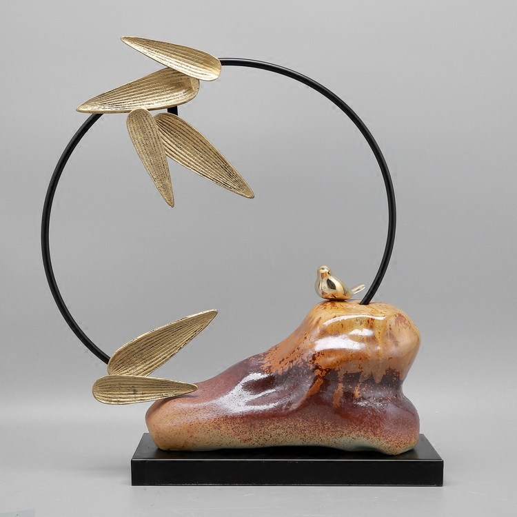 Modern and new Chinese style originality stone iron art copper is acted the role of article place example room porch TV ark adornment of sitting room