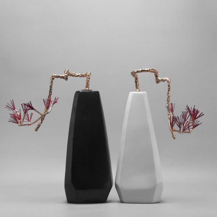 Modern new Chinese creative hotel model room Soft decoration Home living room TV cabinet Entrance arts and crafts decoration