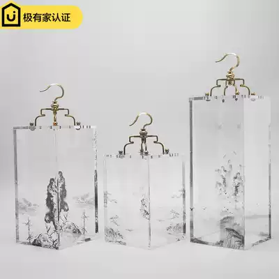 Modern new Chinese creative acrylic three-piece decoration model room soft decoration accessories living room study decoration