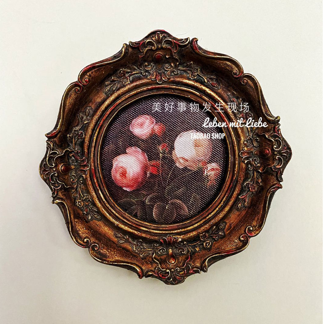 Beautiful things happened on the scene Home soft decoration antique flower oil painting gold frame decorative painting