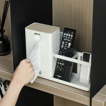 Tissue box living room home office dining table paper storage shelf multi-function entrance tea table remote control storage box