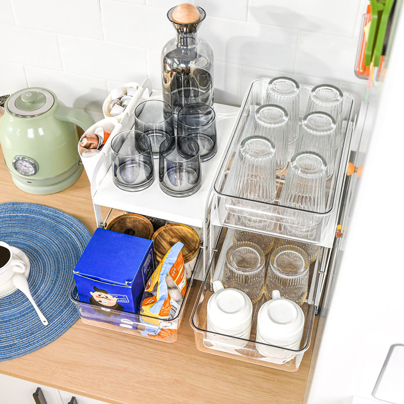 Kitchen Cups Shelving Desk Top of the overall cupboard Drawers Box Drain Cup Mark Cup Glass Coffee Cup Shelf