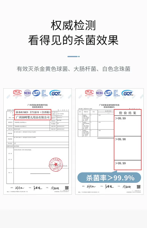 Khăn lau khử trùng và khử trùng Runben lau hộ gia đình gói lớn 80 * 4 gói khăn lau vệ sinh học sinh - Khăn ướt
