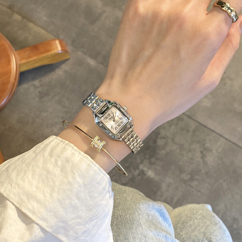 Authentic 2026 New Model Birthday Gift for Women, Small Square Watch for Girls, Light Luxury Niche Wristwatch for Female Students