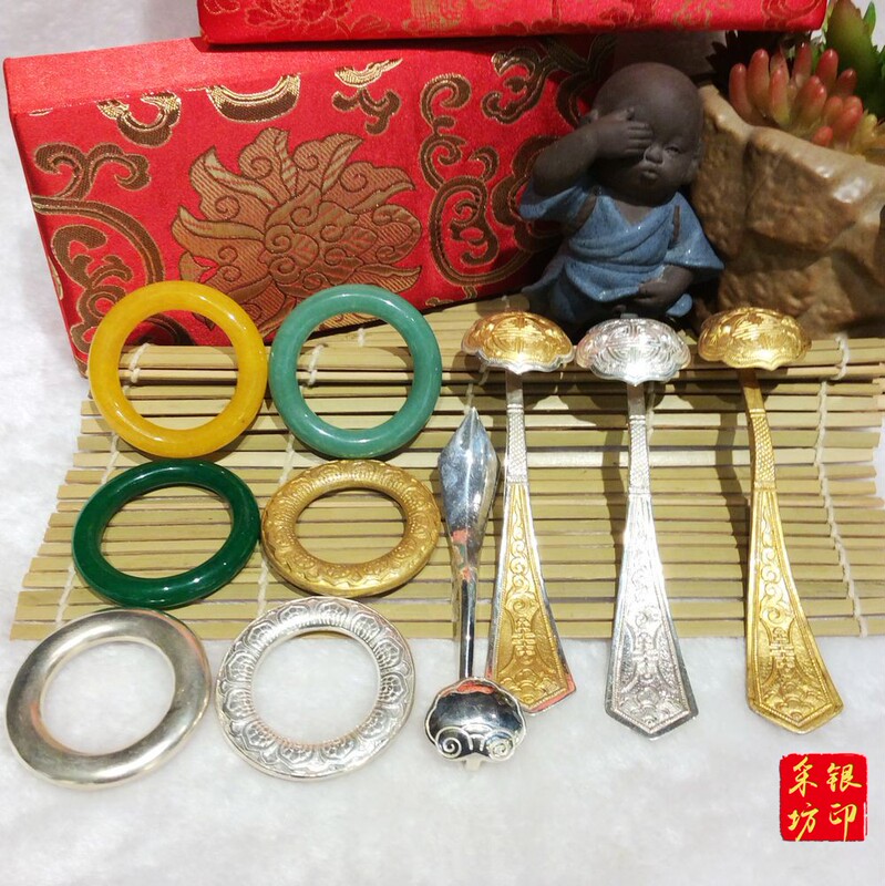 Xiamen Caiyinfang DIY Accessories Sold Separately: Pure Silver Robe Buttons, Monk Clothing Hook Rings, Cassock Buttons, Ancestral Clothing Jade Rings, Silver Rings