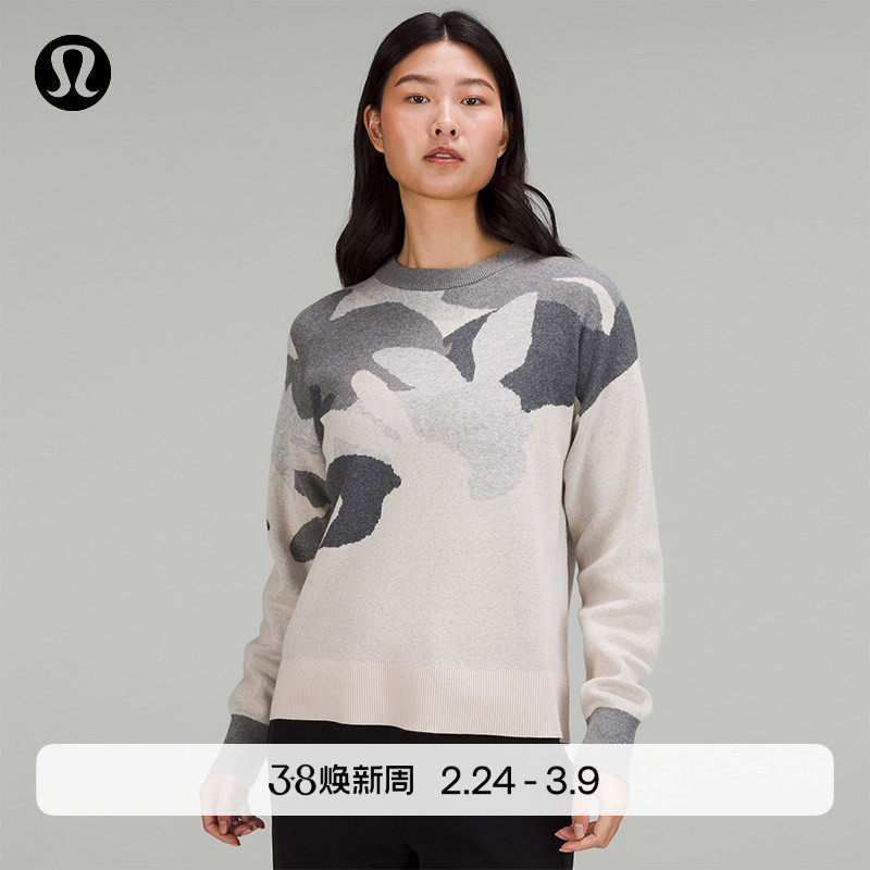 Cotton + Silk Blend Women's Sweater *Rabbit Pattern丨Lululemon丨Lw3Gn7S