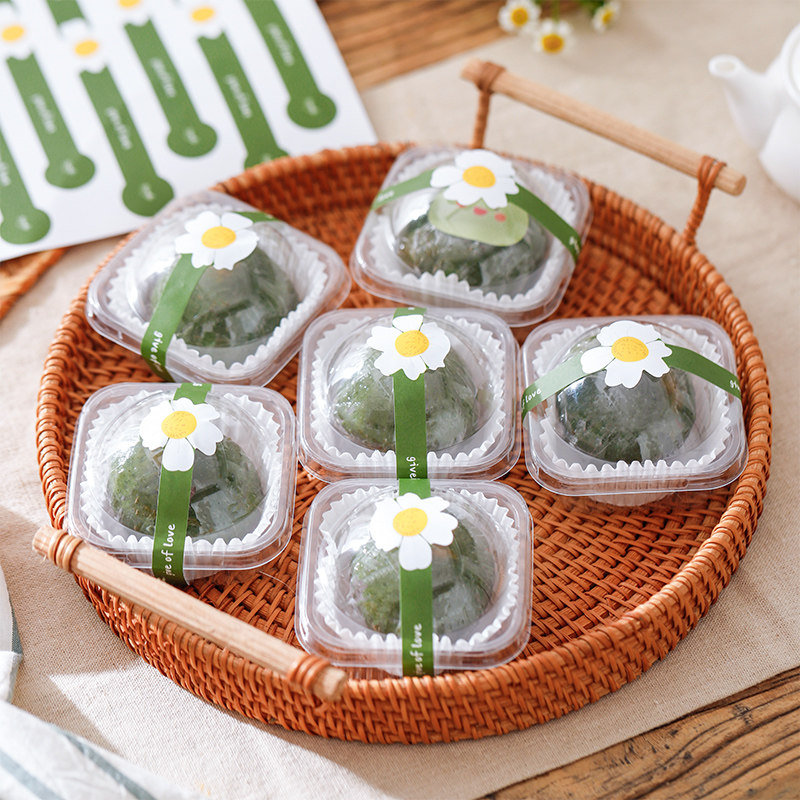 Green Ensemble Packaging Boxes Clear Fruits Stickers Transparent Boxes Plastic Suction Baking Packed Egg Yolks Crisp SNOWY BRIDESMAIDS BOXED LUNCHBOX GIFT BOXES