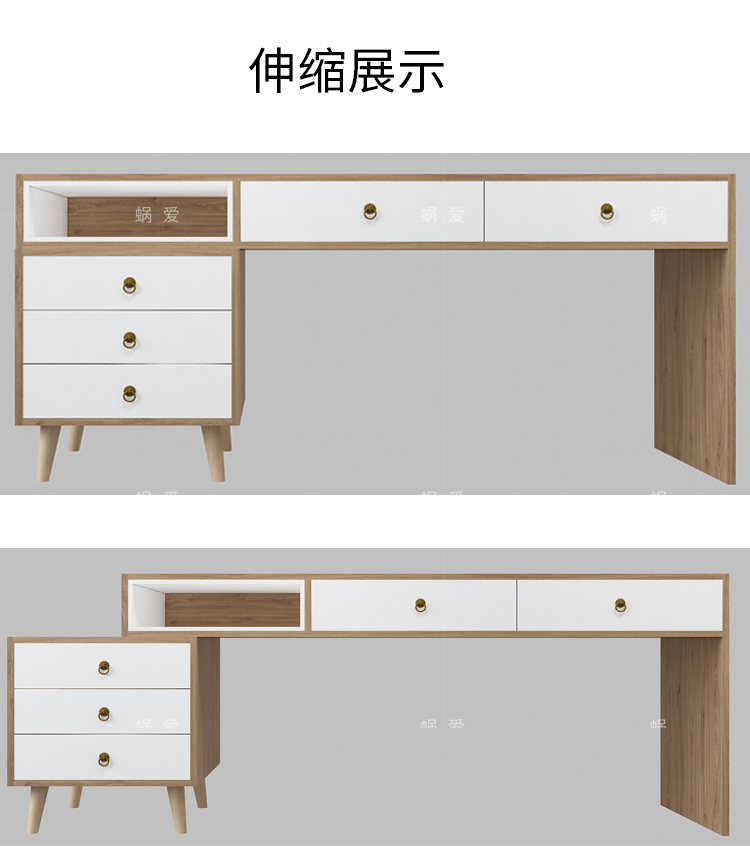 Nhà thiết kế có thể thu vào kệ sách đôi bàn tích hợp đồ nội thất học tập Bắc Âu hai người máy tính bàn lưu trữ tủ sách - Đồ nội thất thiết kế sofa thông minh