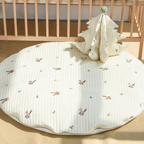 Korean INS style baby round crawling mat removable and washable baby floor mat home embroidered childrens tent carpet