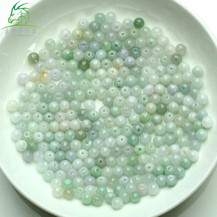 Xiao YaRamadan Jade Jade Beads A Stock Emerald Jade Beads DIY ornament 5mm Round Pearl Link Road Tunes