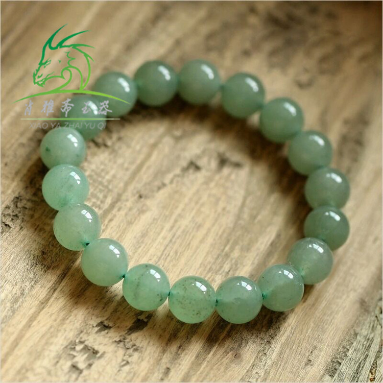 Xiao Yazhai Natural Tanglin Jade 10mm Round Ball Bracelet Male and female couples Green Tanglin Jade Bracelet