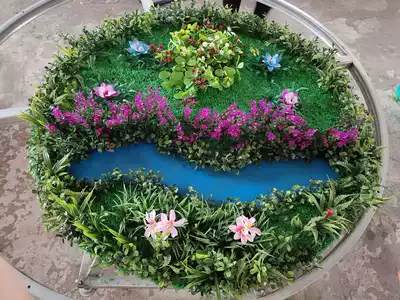 Dining table accessories Electric bracket Ornamental decorative flowers Decorative flower board Dining table round table Electric round table