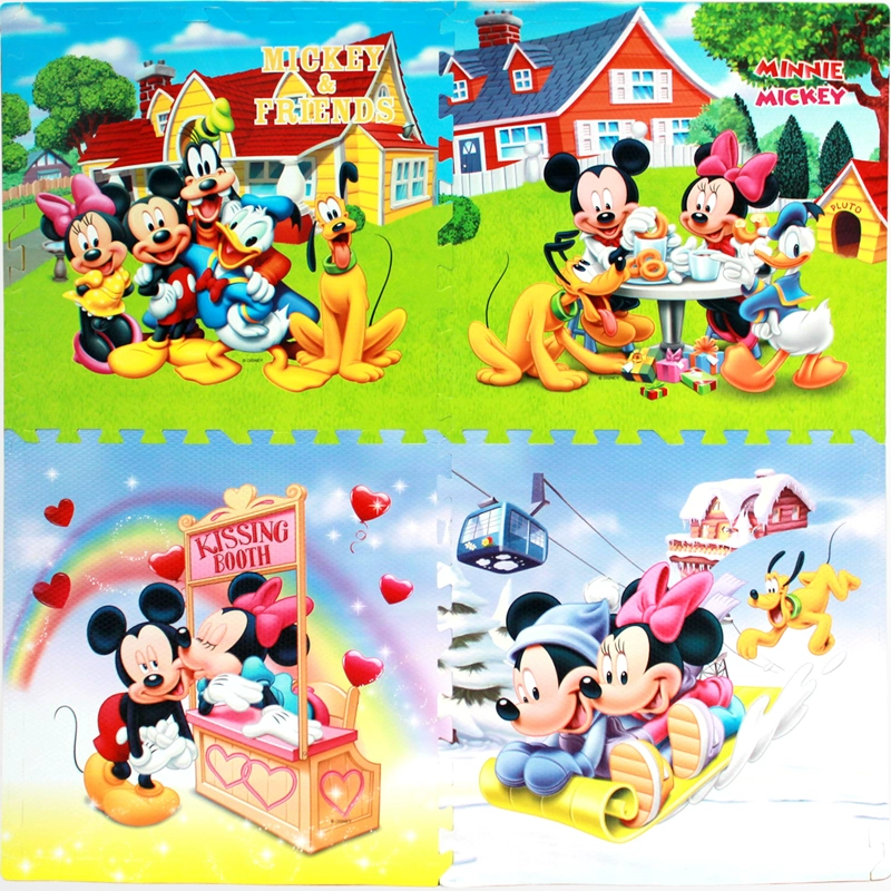 thảm đố Cartoon bọt khâu đông lạnh lợn chúa Paige bò mat leo pad 60x60 - Thảm sàn thảm xốp xpe
