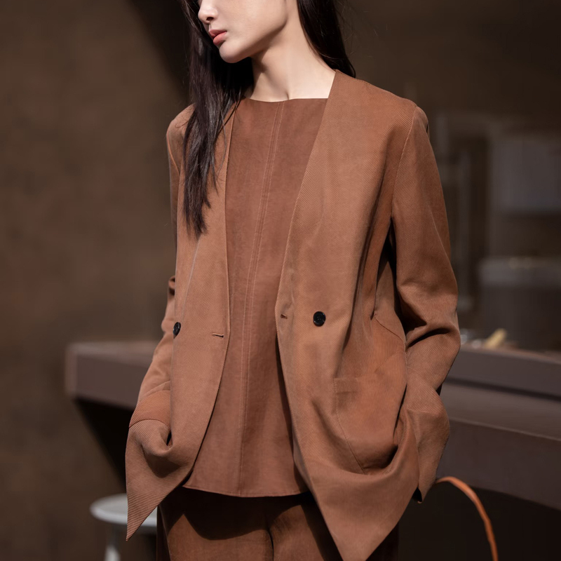 Integrate Light Structures into Everyday Wear~ Xiaohuo Xiangyun Silk Suit for Women, Coarse Twill Silk Jacket, Cardigan, Summer Top