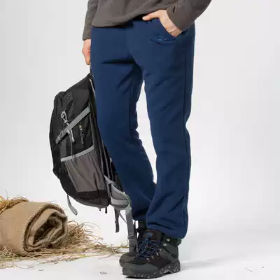 Tecop exploration outdoor winter fleece pants Men's breathable fleece thick warm pants women's fleece pants