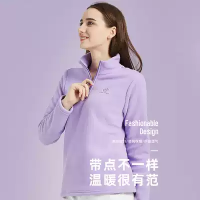 Tectop exploration Tuo autumn and winter new outdoor fleece clothes women wear fleece men's pullover velvet clothes warm coat clothes