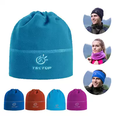 tectop exploration new winter outdoor sports three-in-one fleece hat men's fleece bib warm headgear