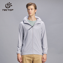 TECTOP exploration outdoor upf50 sunscreen clothing mens elastic breathable comfortable hooded inflatable jacket women