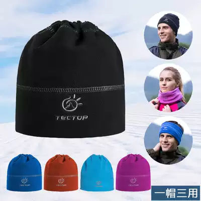 TECTOP winter outdoor sports three-in-one warm fleece cap windproof head fleece scarf