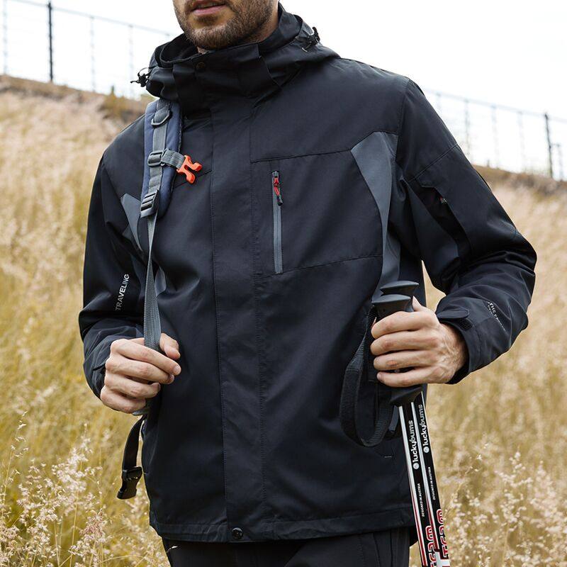 simboo confidence step outdoor three-in-one submachine clothing male grip suede liner warm and breathable windproof anti-splash water jacket woman