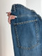 Mungsera'Rivet Vibe' Private Label Heavy Beaded Denim Low-Waist Wide-Leg Straight Pants