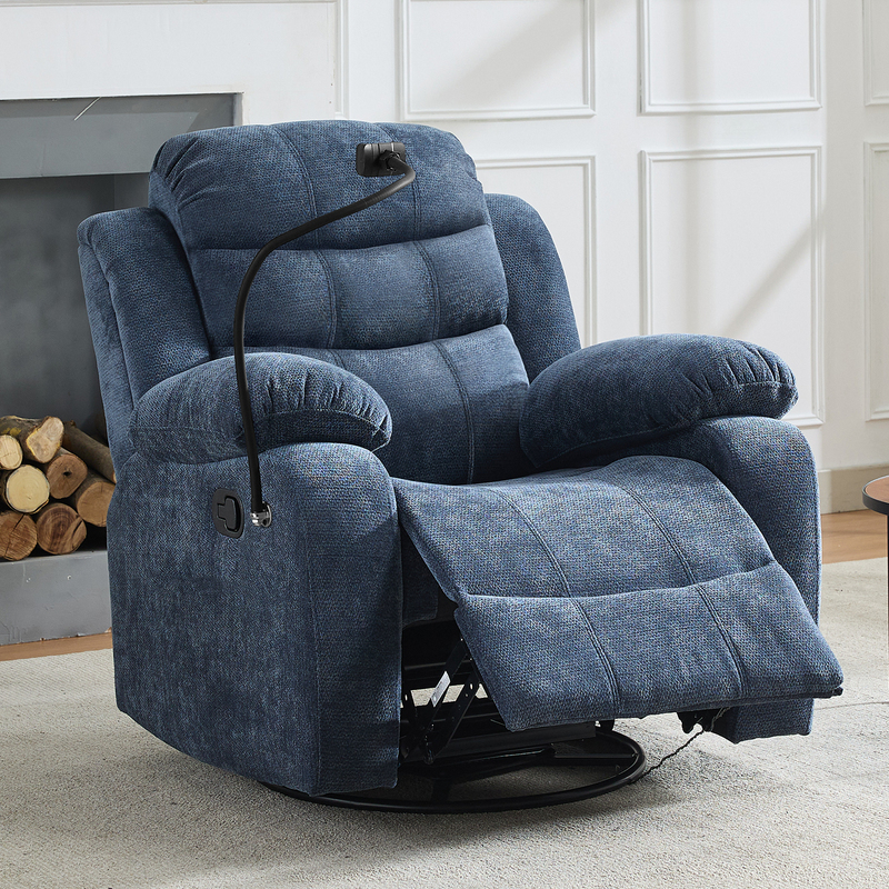 First-Class Space Single Sofa, Electric Multi-Functional Reclining Chair for Living Room, Home Use, Leather Fabric, Balcony, Study, Theater Rocking Chair