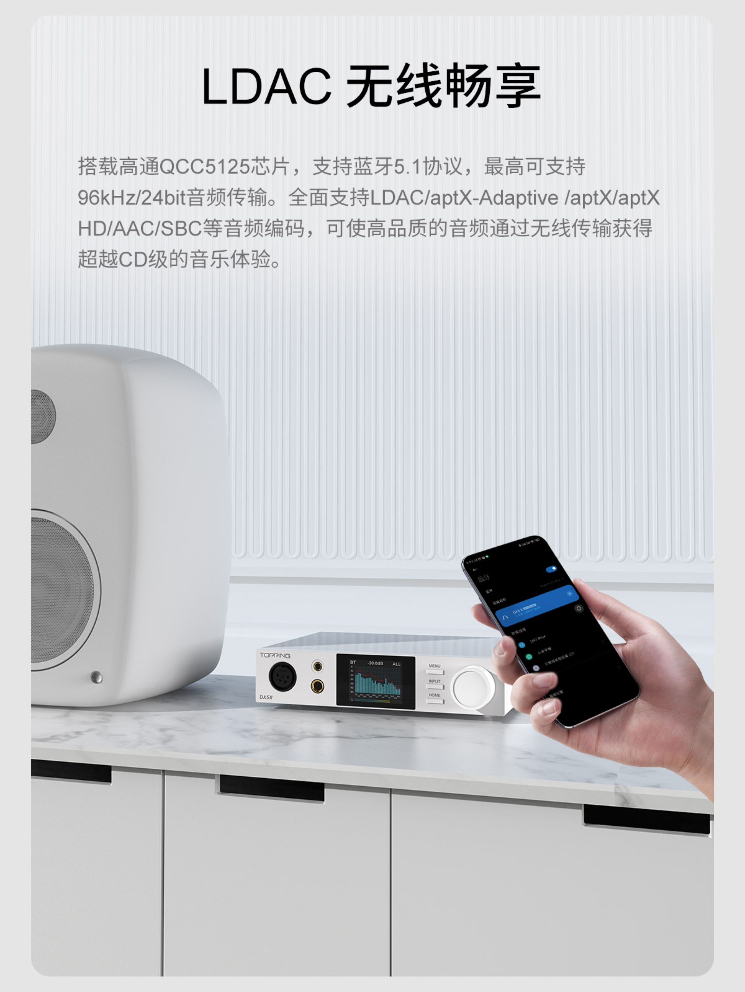 TOPPING拓品DX5II全平衡解码耳放一体机HiFi发烧桌面台放DX5二代