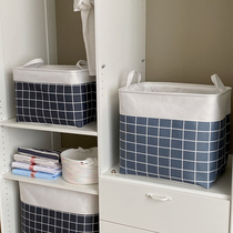 Household clothes storage box basket three-layer thickened fabric wardrobe clothing storage bag oversized quilt moving artifact