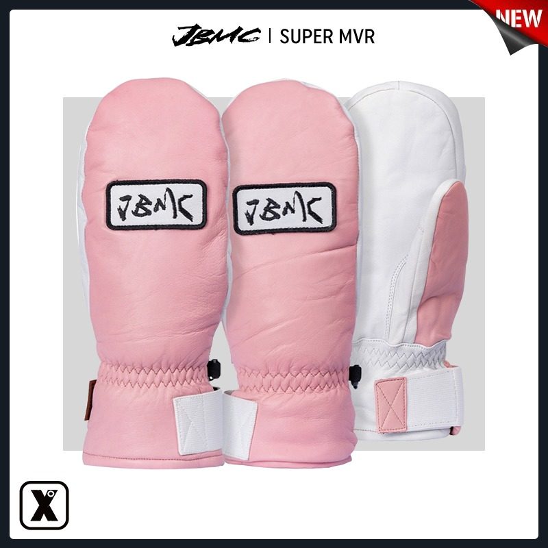 Easy to poison EXDO] W22 JBMC veneer ski gloves men's full leather waterproof stuffy gloves female ski gear