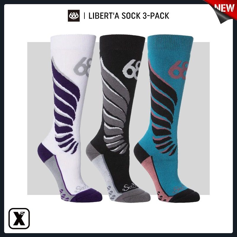 Easy to poison EXDO] W22 68 Veneer Ski Socks Woman American High Cylinder Warm Thickening Sports Socks 3 Double