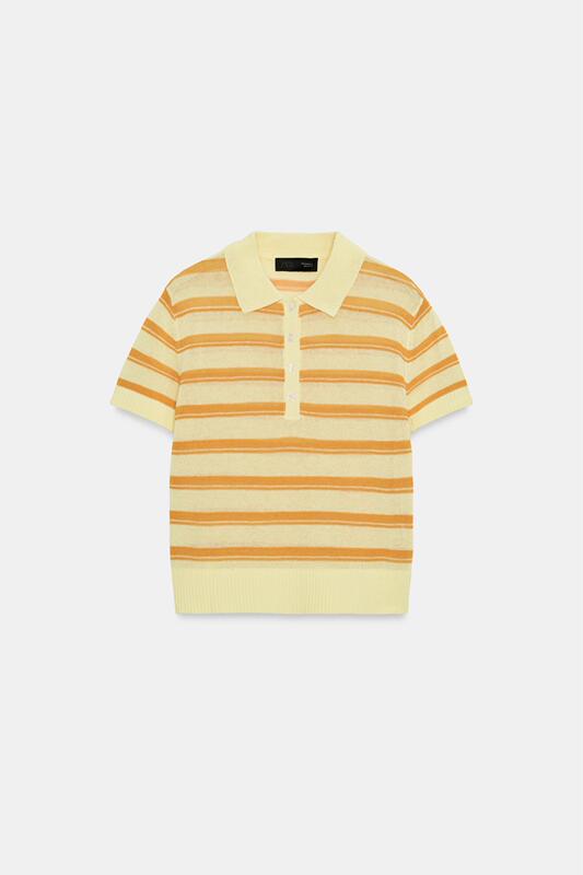 Women's Casual Striped Short-Sleeved Polo Collar Knitwear 2142184 105 Women's Casual Striped Short-Sleeved Polo Collar Knitwear 2142184 105