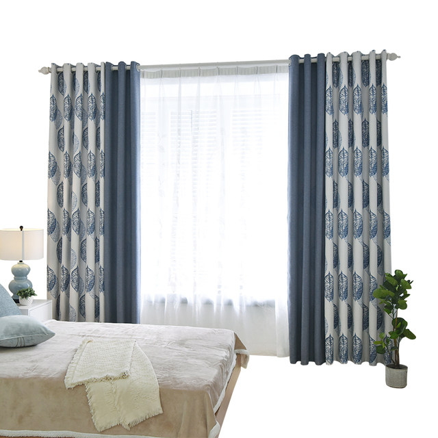 ຜ້າຝ້າຍຫນາ, linen ແລະ linen curtains, Nordic splicing, ຫ້ອງຮັບແຂກ, ປ້ອງກັນແສງແດດ, ຫ້ອງນອນ, blackout, curtains ງ່າຍດາຍທີ່ທັນສະໄຫມ, ຜະລິດຕະພັນສໍາເລັດຮູບ customized