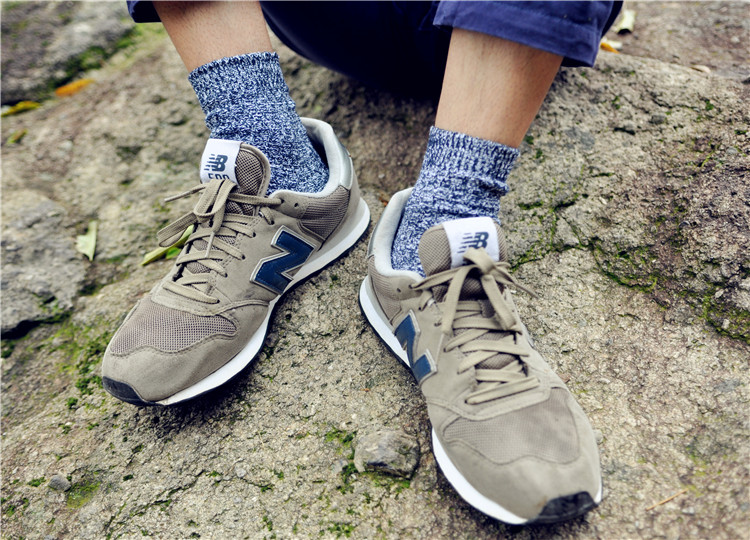 Yu Wenle mùa thu mùa đông gió quốc gia cotton Nhật Bản retro dày ấm áp nam giới dày vớ dòng vớ nam tất nam cổ ngắn