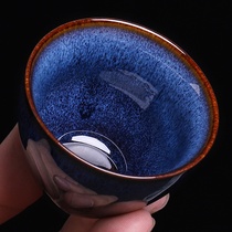 Single K small teacup master tea set kiln single cup tea cup ceramic kiln change kung fu porcelain tea cup retro drink