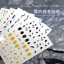  2021 new simple and wild line nail sticker Waterproof long-lasting cute portrait nail nail sticker