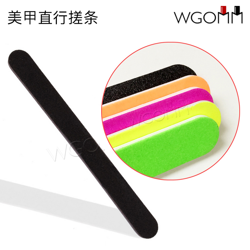 Beauty nail Tools Supplies Korea Fluorescent Double-sided Polished Rubbing Strips Nail Manicure Black Sand Polished Strips Polish nail rubbing strips