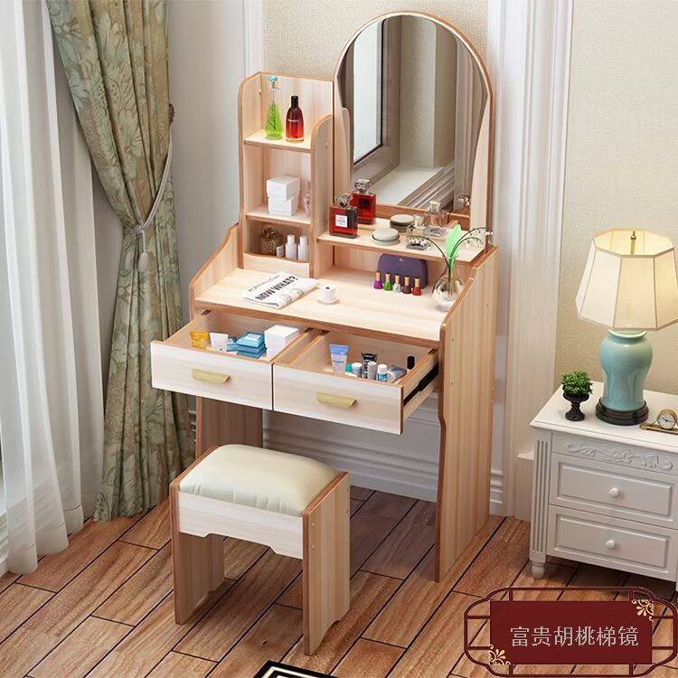 Cô gái bàn trang điểm trắng tiệm nail tiệm tóc lắp ráp phòng khách phòng thu đơn giản bàn trang điểm đơn giản cho thuê nhỏ - Bàn bàn học xếp gọn