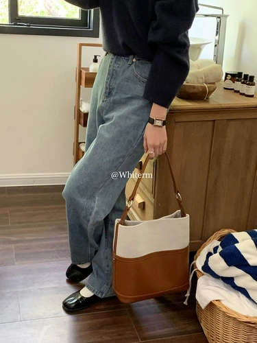 Летний универсальный вместительный и большой шоппер для приставной кровати, сумка на одно плечо, в корейском стиле