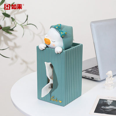 Коробка для салфеток Lucky Duck, украшение для креативного дома, современный простой свет, роскошный стиль, гостиная, журнальный столик, обеденный стол, домашняя коробка для салфеток