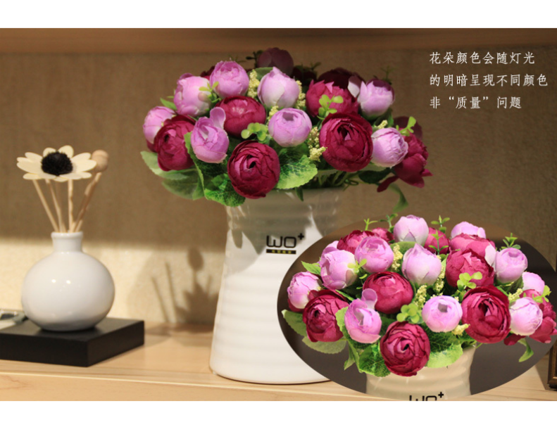 The Send false + simulation flower tea mei bract stars orchid with ceramic vases, flower arrangement suits for counters decorative flower shelf