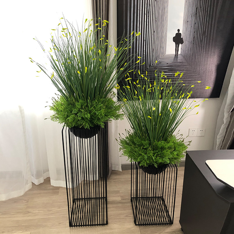Green Grass Decoration, Artificial Green Plants, Simulated Grass, Lavender, Purple, Living Room Balcony Flower Stand, Nordic Style Reed Grass Floral Arrangement