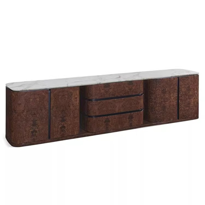 Original Bentley Furniture Bentley Home Imported Walnut Lacquered Tv Designer Model Harrow Sideboard