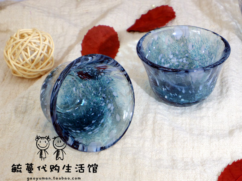 Spot Nhật Bản nhập khẩu Toyo Sasaki ice see snow blue handmade Bộ quà tặng rượu vang Nhật Bản phù hợp với món quà sinh nhật đám cưới - Rượu vang dụng cụ khui rượu vang